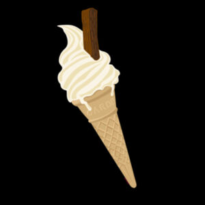 Ice Cream with a Flake Design