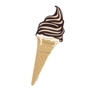 Ice Cream Cone Dipper in Chocolate Design
