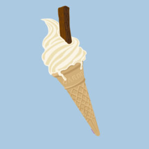 ICE CREAM WITH A CHOCOLATE FLAKE Design